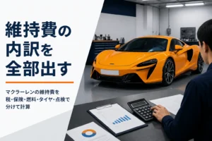マクラーレンの維持費を計算するガレージのイメージ